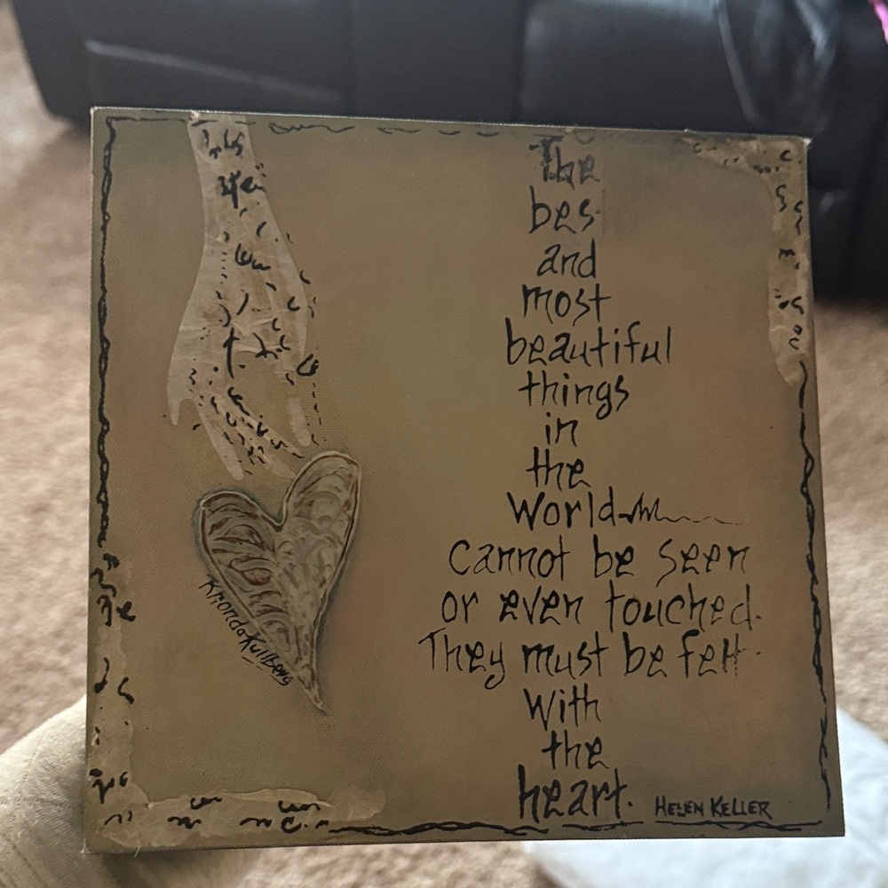 Inspirational Wall Art with Heart Design